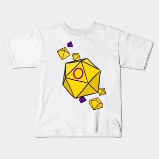 Intersex Pride Flag Dice Kids T-Shirt